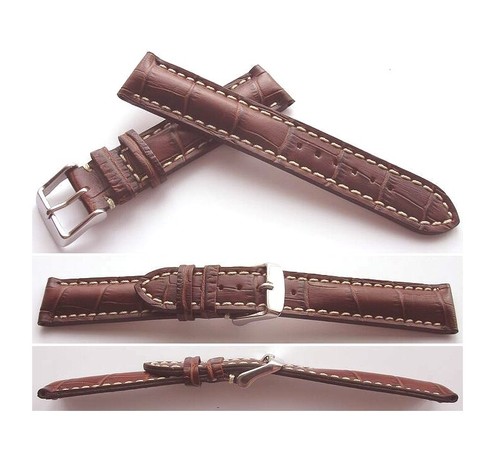 Echtlederuhrband braun mit - echtlederuhrband,