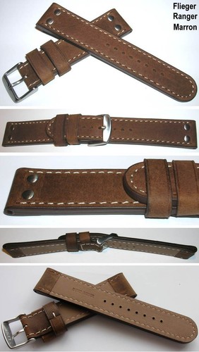Starkes vintage nietenuhrband - vintage,