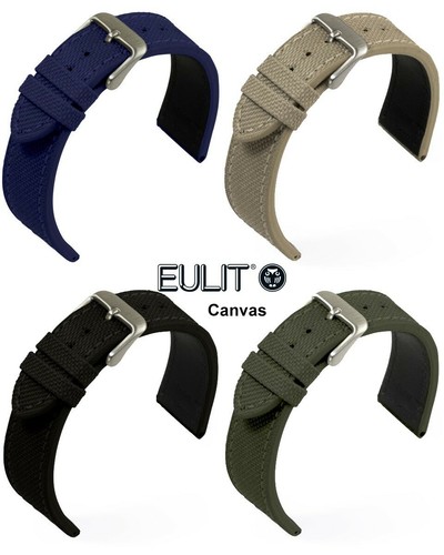 Canvas uhrenarmband blau - uhrenarmband,
